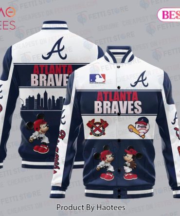 Atlanta Braves Varsity Jacket - Iconic Cartoon Design, Unisex Baseball Apparel