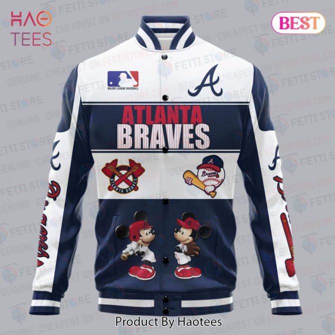 Atlanta Braves Varsity Jacket - Stylish Baseball Fan Gear With Fun Cartoon Design - Image 2
