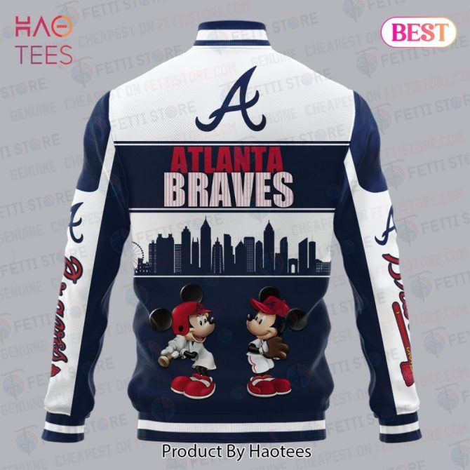 Atlanta Braves Varsity Jacket - Stylish Baseball Fan Gear With Fun Cartoon Design - Image 3
