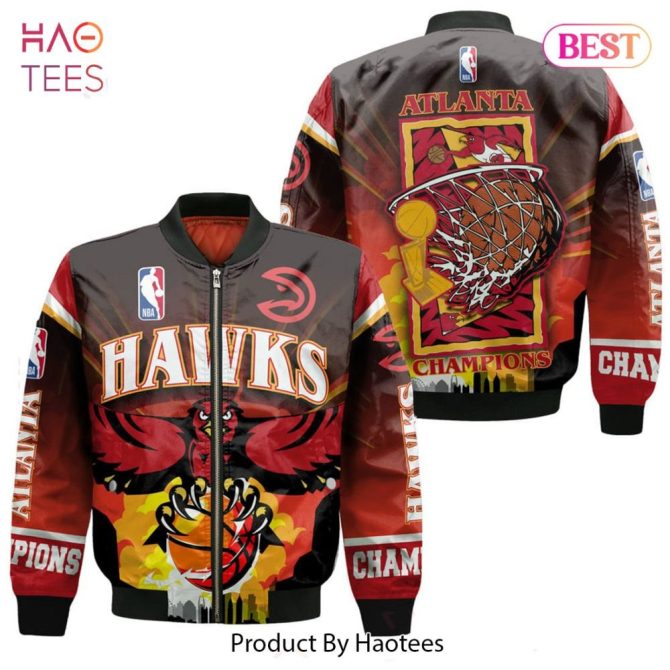 Hot Trend Atlanta Hawksnational Basketball Association   Unisex 3D Bomber Jacket