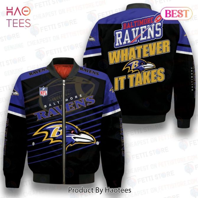 Hot Trend Baltimore Ravens National Football League 3D Bomber Jacket