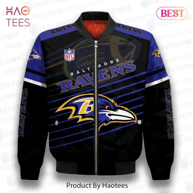 Hot Trend Baltimore Ravens National Football League 3D Bomber Jacket - Image 2