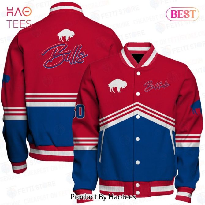 Buffalo Bills Varsity Jacket - Bold Red & Blue Design For Fans