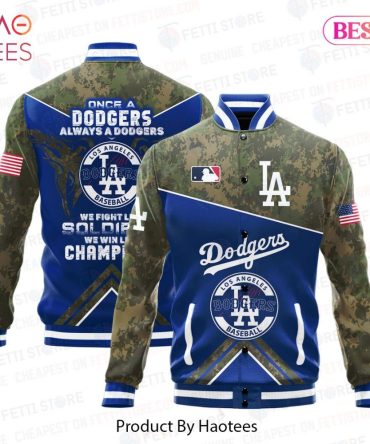 Limited Edition Dodgers Camo Varsity Jacket - Perfect For Fans & Collectors!