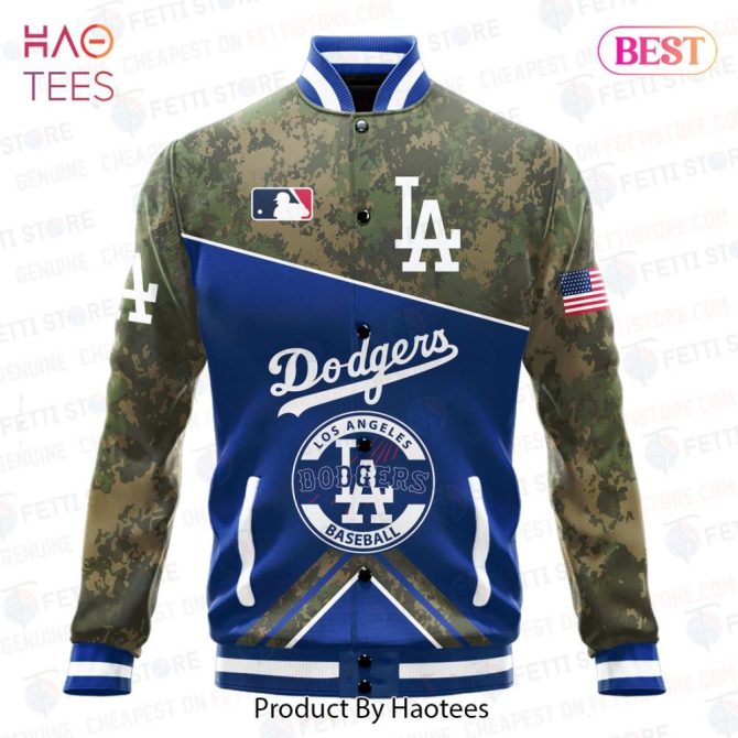 Limited Edition Dodgers Camo Varsity Jacket - Perfect For Fans & Collectors! - Image 2
