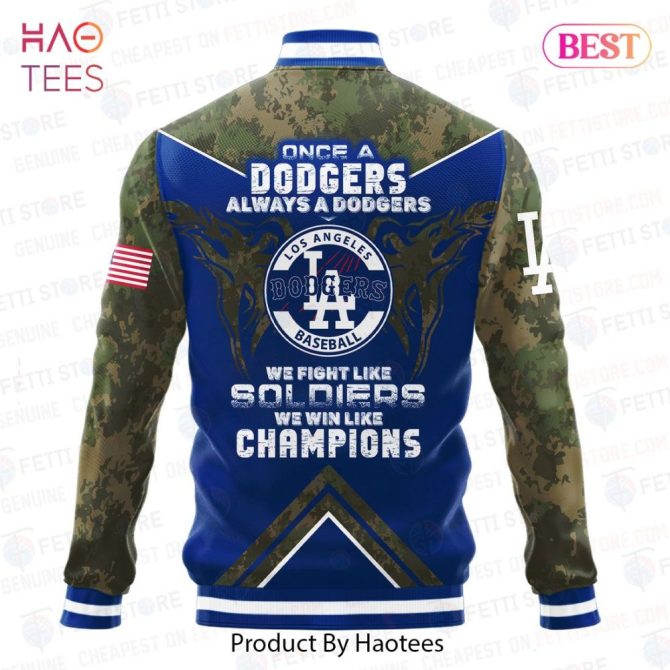 Limited Edition Dodgers Camo Varsity Jacket - Perfect For Fans & Collectors! - Image 3