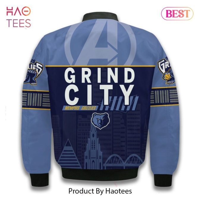 Hot Trend Memphis Grizzlies Iron Man Pattern Personalized Name 3D Bomber Jacket Gift For Fan - Image 3