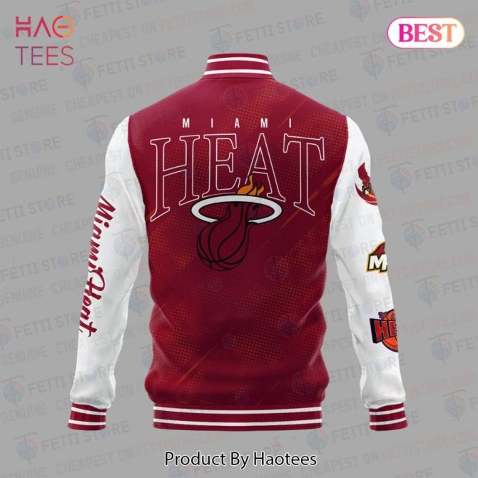Miami Heat Varsity Jacket - Stylish Red & White Team Apparel By Haotees - Image 3