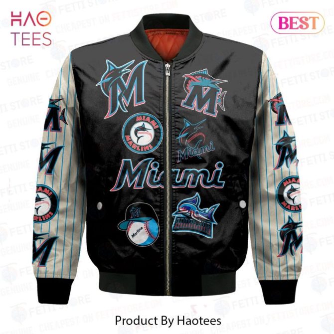 Hot Trend Miami Marlinsmajor League Baseball   Unisex Aop Bomber Jacket - Image 2