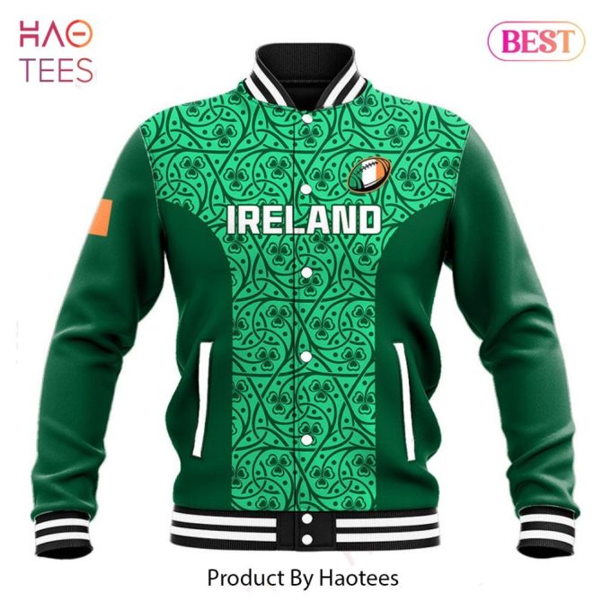 Ireland Green Varsity Jacket – Stylish Irish Design By Haotees