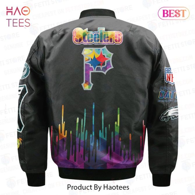 Hot Trend Pittsburgh Steelersnational Football League Aop Bomber Jacket - Image 3