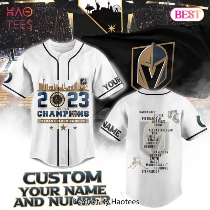 Custom Vegas Knights 2023 Champions Jersey - Add Your Name & Number!