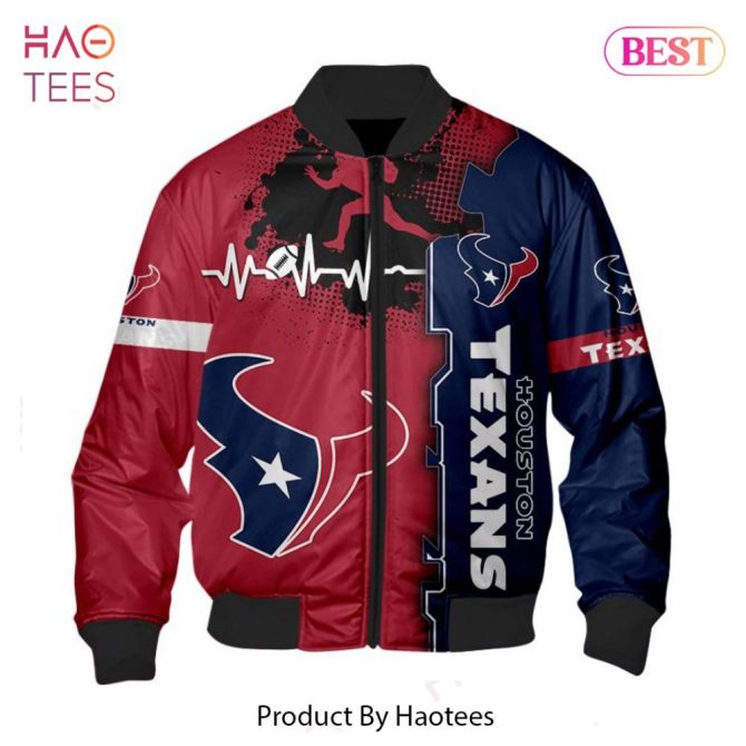 Men'S Houston Texans Bomber Jacket - Stylish Fan Gear By Haotees