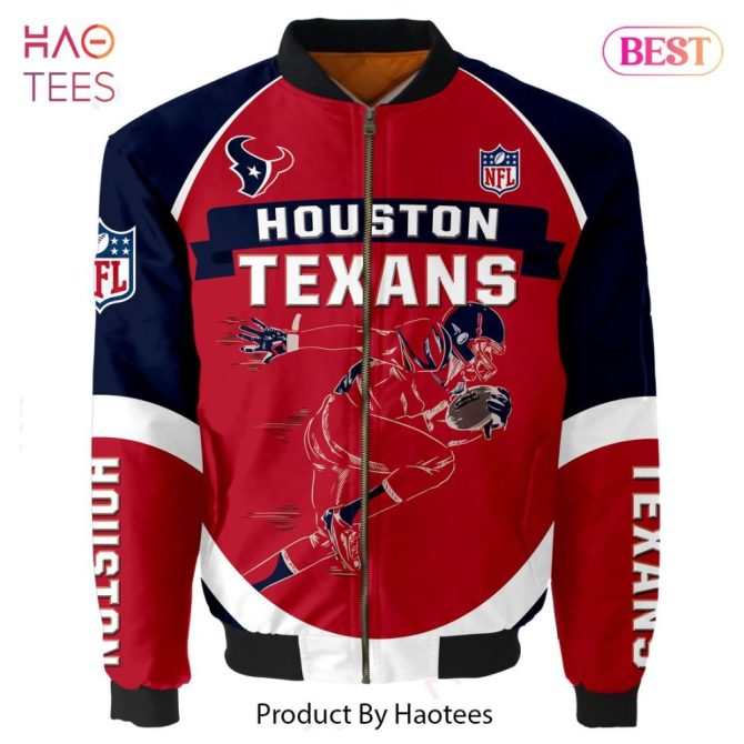 Houston Texans Nfl Bomber Jacket - Premium Fan Gear By Haotees