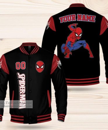 Customizable Spider Hero Varsity Jacket – Personalized Name, Unique Design, Perfect Gift!