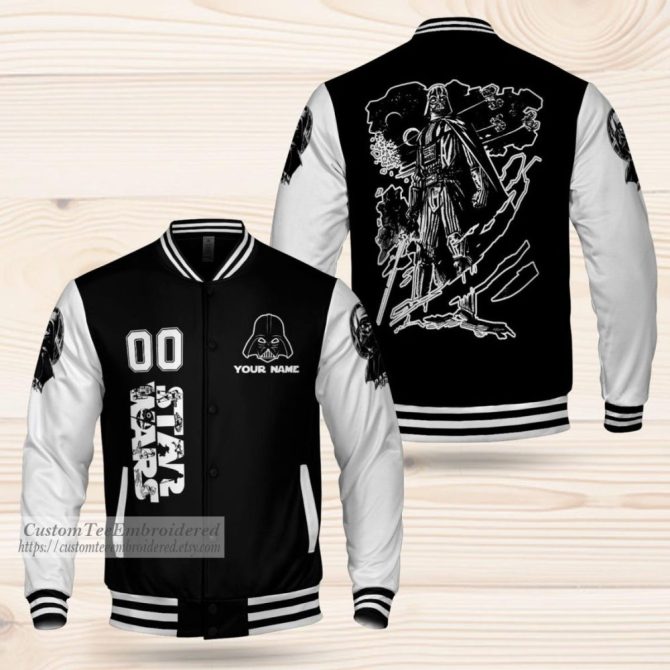 Custom Star Wars Varsity Jacket - Personalized Darth Vader Design - Perfect Gift For Fans!