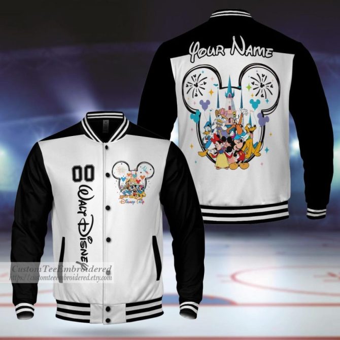 Custom Disney Varsity Jacket - Personalized Mickey & Friends Design - Perfect Gift!