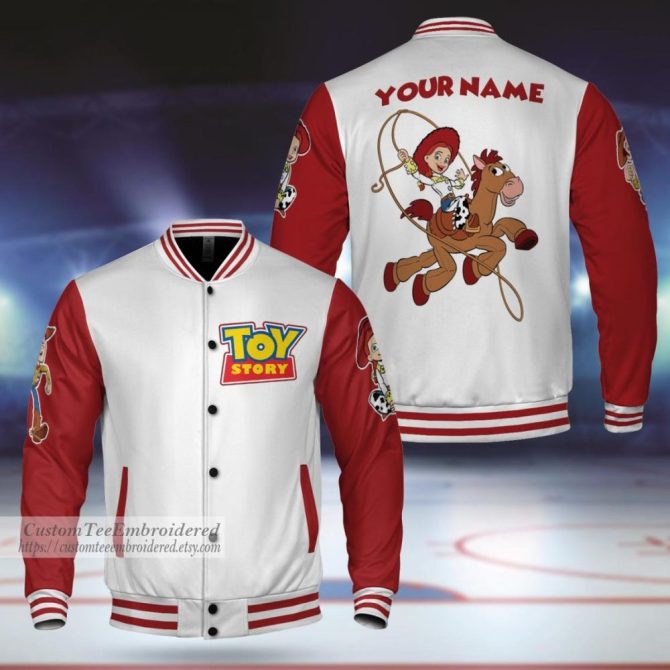 Custom Toy Story Varsity Jacket - Personalized Name, Embroidered Design, Perfect Gift For Fans