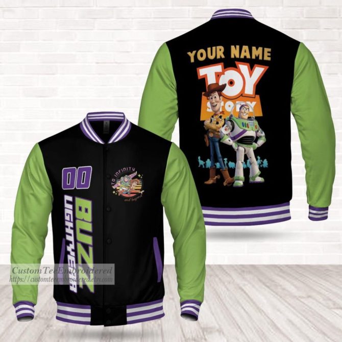 Custom Toy Story Varsity Jacket - Buzz Lightyear & Woody - Personalized Name Option