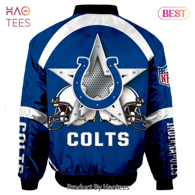 Indianapolis Colts Nfl Bomber Jacket - Stylish Fan Apparel By Haotees - Image 2