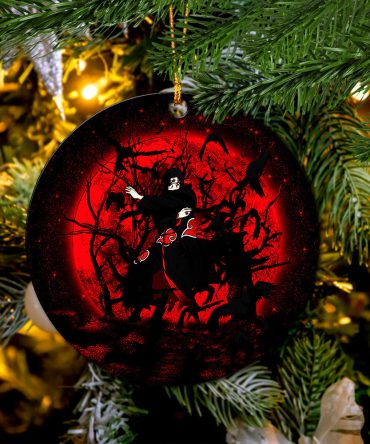 Itachi Moon Reg Ceramic Circle Ornament Perfect Gift For Christmas Holiday