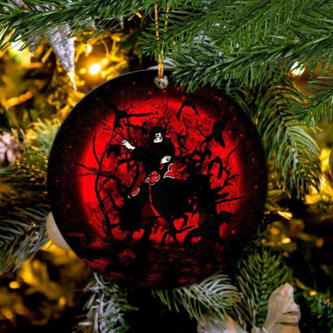 Itachi Moon Reg Ceramic Circle Ornament Perfect Gift For Christmas Holiday