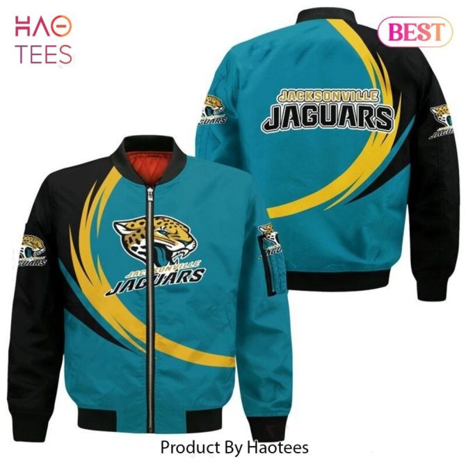 Jacksonville Jaguars Bomber Jacket - Stylish, Warm Fan Apparel By Haotees