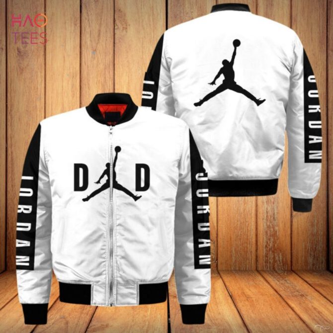 Stylish White & Black Basketball Bomber Jacket - Trendy Sportswear For Fans - Image 2