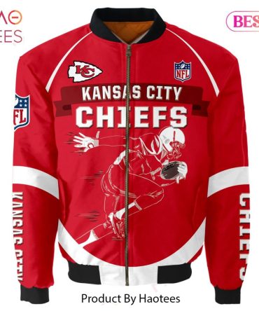 New Fashion   Kansas City Chiefs Bomber Jacket Graphic Running Men Gift For Fans