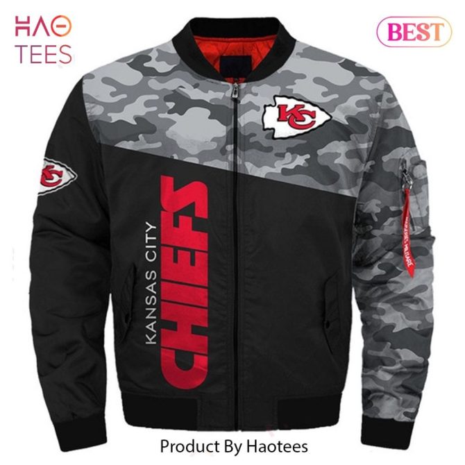 New Fashion   Kansas City Chiefs Bomber Jacket Winter Coat Gift For Men - Image 3