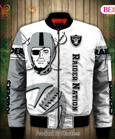 New Fashion   Las Vegas Raiders Bomber Jacket Graphic Balls Gift For Fans