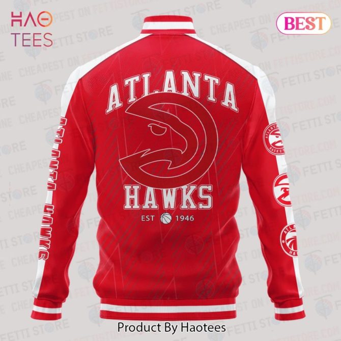 Atlanta Hawks Red Bomber Jacket - Stylish Team Spirit Apparel For Fans - Image 3