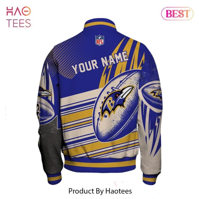 Customizable Baltimore Ravens Nfl Varsity Jacket – Limited Edition Fan Gear - Image 3