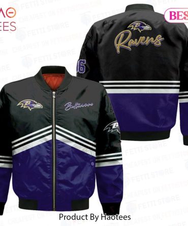 Limited Baltimore Ravensnational Football League Aop Bomber Jacket