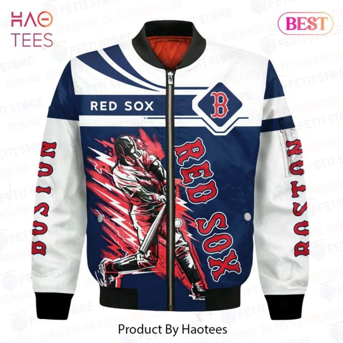 Limited Boston Red Sox Pattern Mlb 3D Bomber Jacket - Image 2