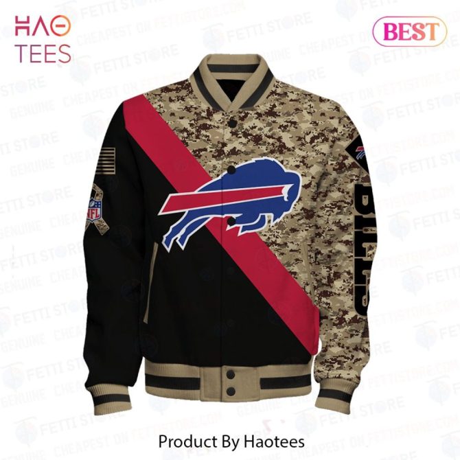 Buffalo Bills Camouflage Varsity Jacket - Limited Edition Nfl Fan Gear - Image 2