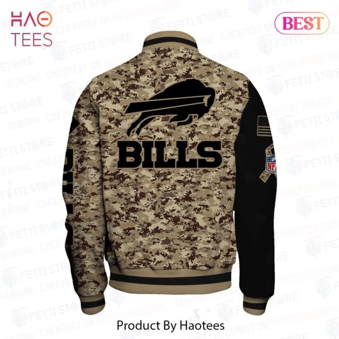 Buffalo Bills Camouflage Varsity Jacket - Limited Edition Nfl Fan Gear - Image 3