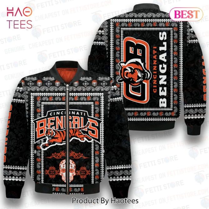 Limited Edition Cincinnati Bengals Classic Pattern Nfl 3D Bomber Jacket