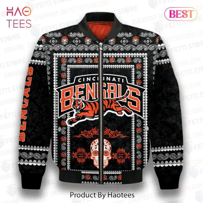 Limited Edition Cincinnati Bengals Classic Pattern Nfl 3D Bomber Jacket - Image 2