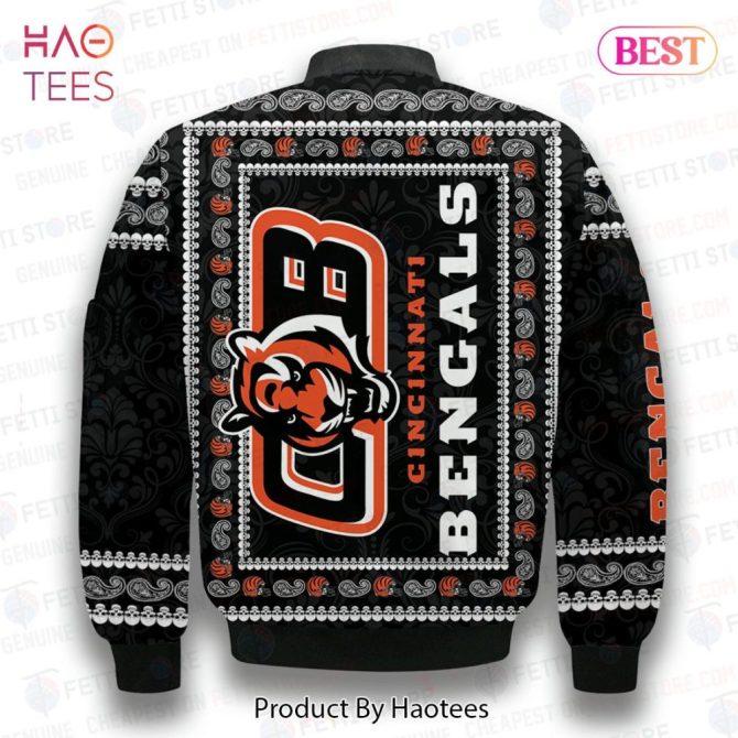 Limited Edition Cincinnati Bengals Classic Pattern Nfl 3D Bomber Jacket - Image 3