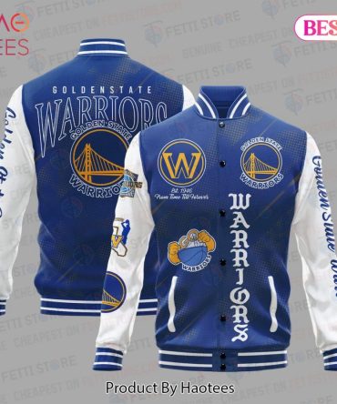 Golden State Warriors Varsity Jacket - Premium Fan Apparel, Blue & White Design
