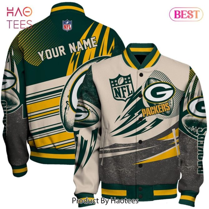Custom Green Bay Packers Nfl Bomber Jacket - Personalize With Your Name!