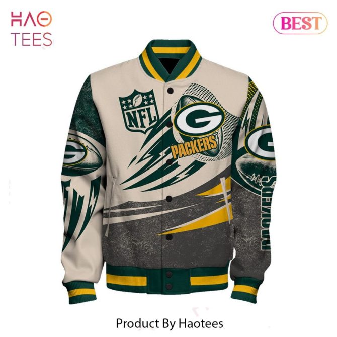 Custom Green Bay Packers Nfl Bomber Jacket - Personalize With Your Name! - Image 2