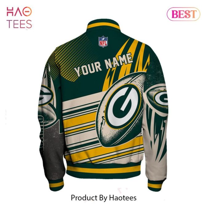 Custom Green Bay Packers Nfl Bomber Jacket - Personalize With Your Name! - Image 3