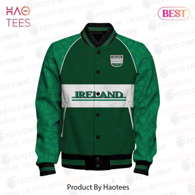 Ireland Rugby 2023 Green Varsity Jacket - Stylish & Comfortable Sportswear By Haotees - Image 2