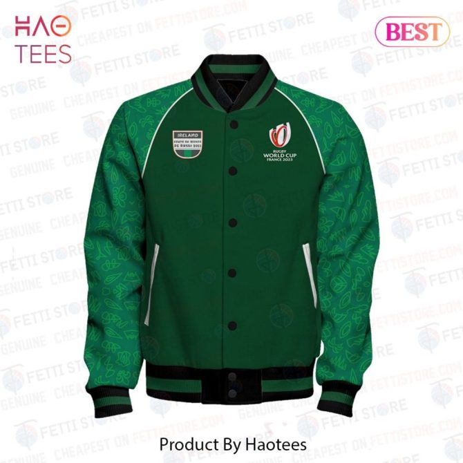 Ireland Rugby World Cup 2023 Jacket - Green Varsity Style, Limited Edition - Image 2