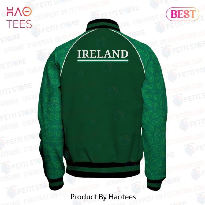 Ireland Rugby World Cup 2023 Jacket - Green Varsity Style, Limited Edition - Image 3