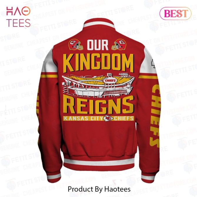 Chiefs Kingdom Jacket - Bold Red Bomber With Iconic Graphics For Fans , Limited Edition - Image 3