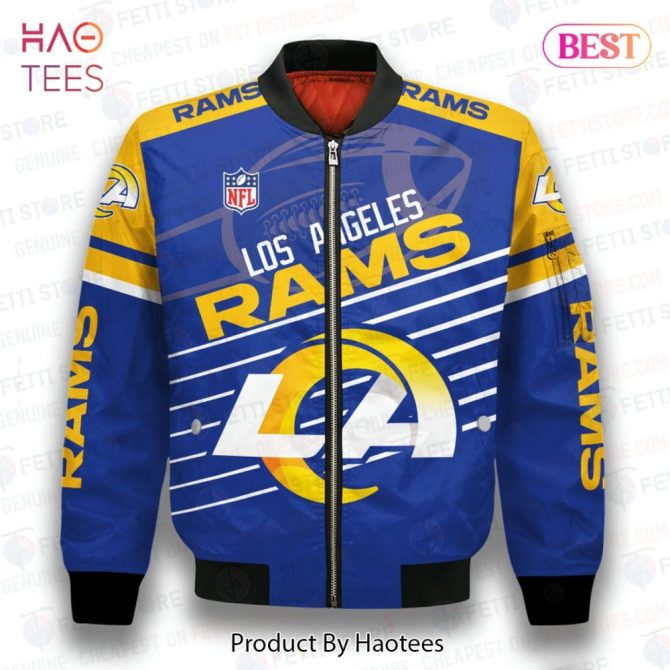 Limited Los Angeles Rams National Football League 3D Bomber Jacket - Image 2