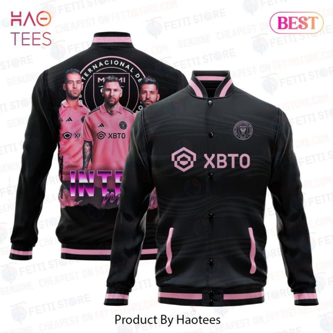 Inter Miami Cf Black & Pink Soccer Jacket - Stylish Team Apparel By Haotees